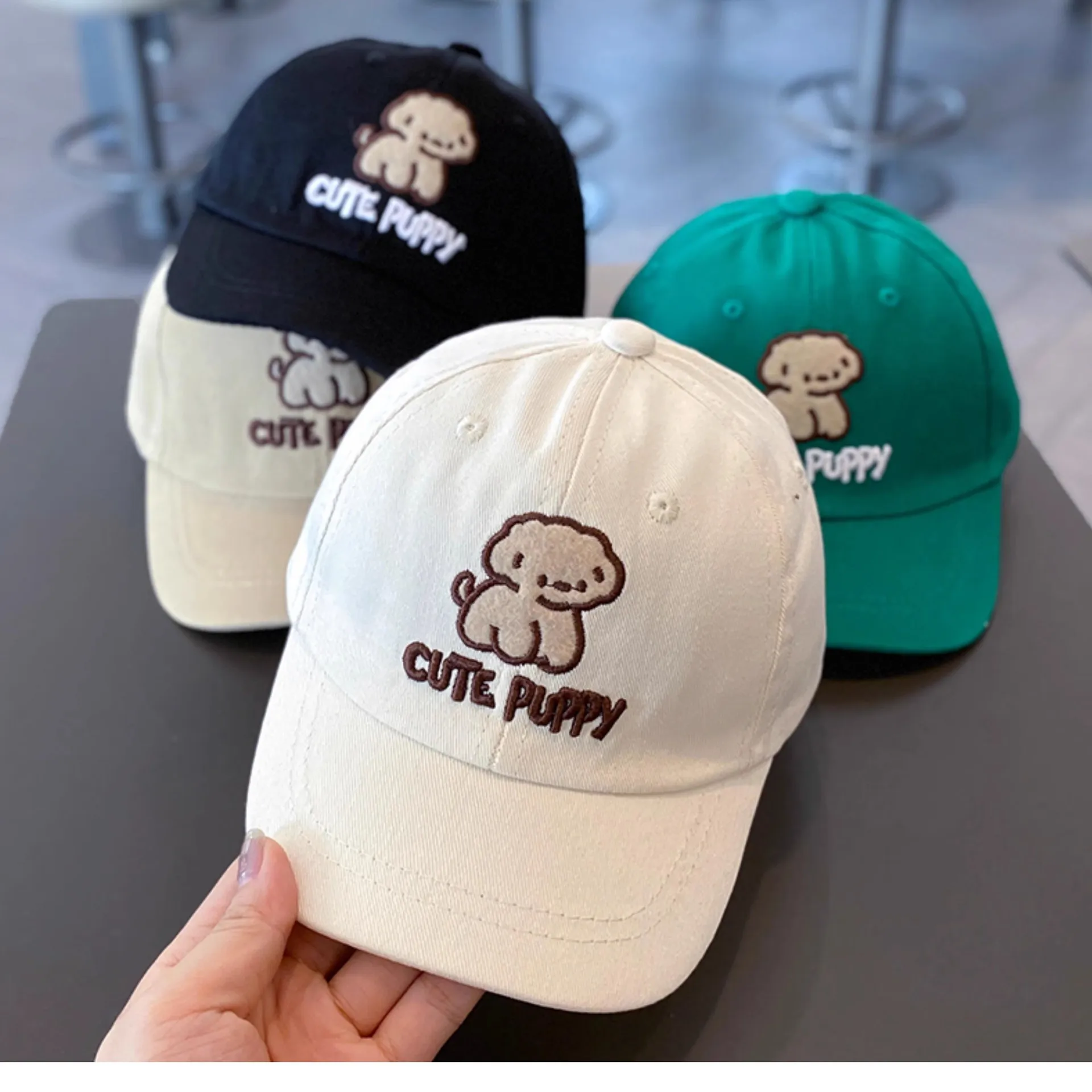 

Cartoon Cute Baby Baseball Hat Summer Cotton Adjustable Puppy Print Duck Tongue Cap Boys Girls Infant Toddler Casual Outdoor Hat