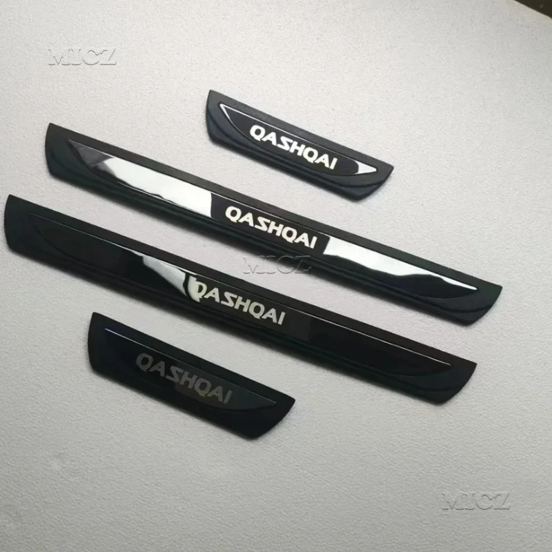 

For Nissan Qashqai J11 4Pcs Lot ABS Stainless Steel Door Sill Pedal Welcome Scuff Plate Decoration Cover 2016-2021