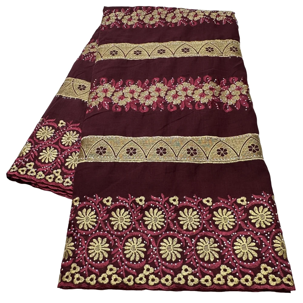 

Wholesale Swiss Voile Cotton Lace Fabric High Quality 5 Yards Embroidered 2026 African Cotton Lace Fabric Nigerian Dress For Sew