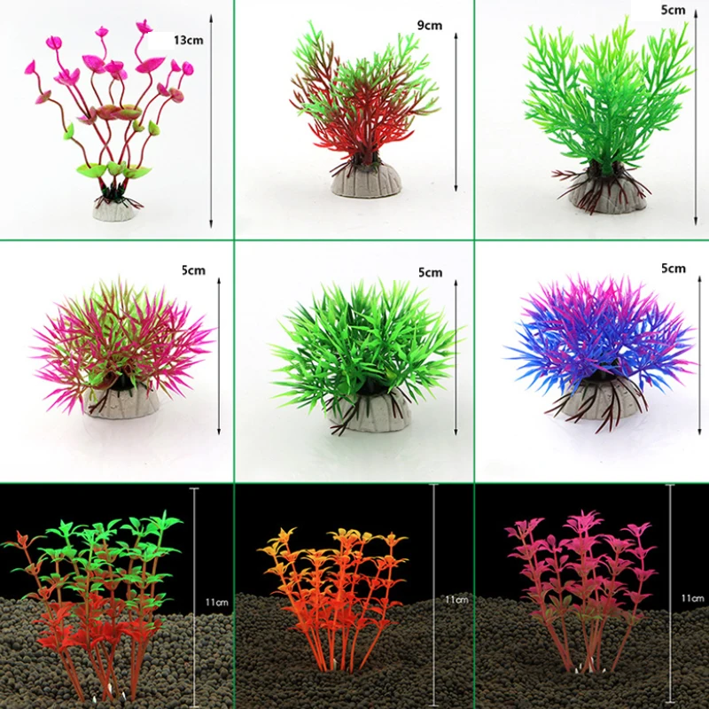 Décoration d'aquarium d'eau artificielle, plantes hydroponiques de simulation pour poissons, ornement précieux, fournitures de paysage, accessoires