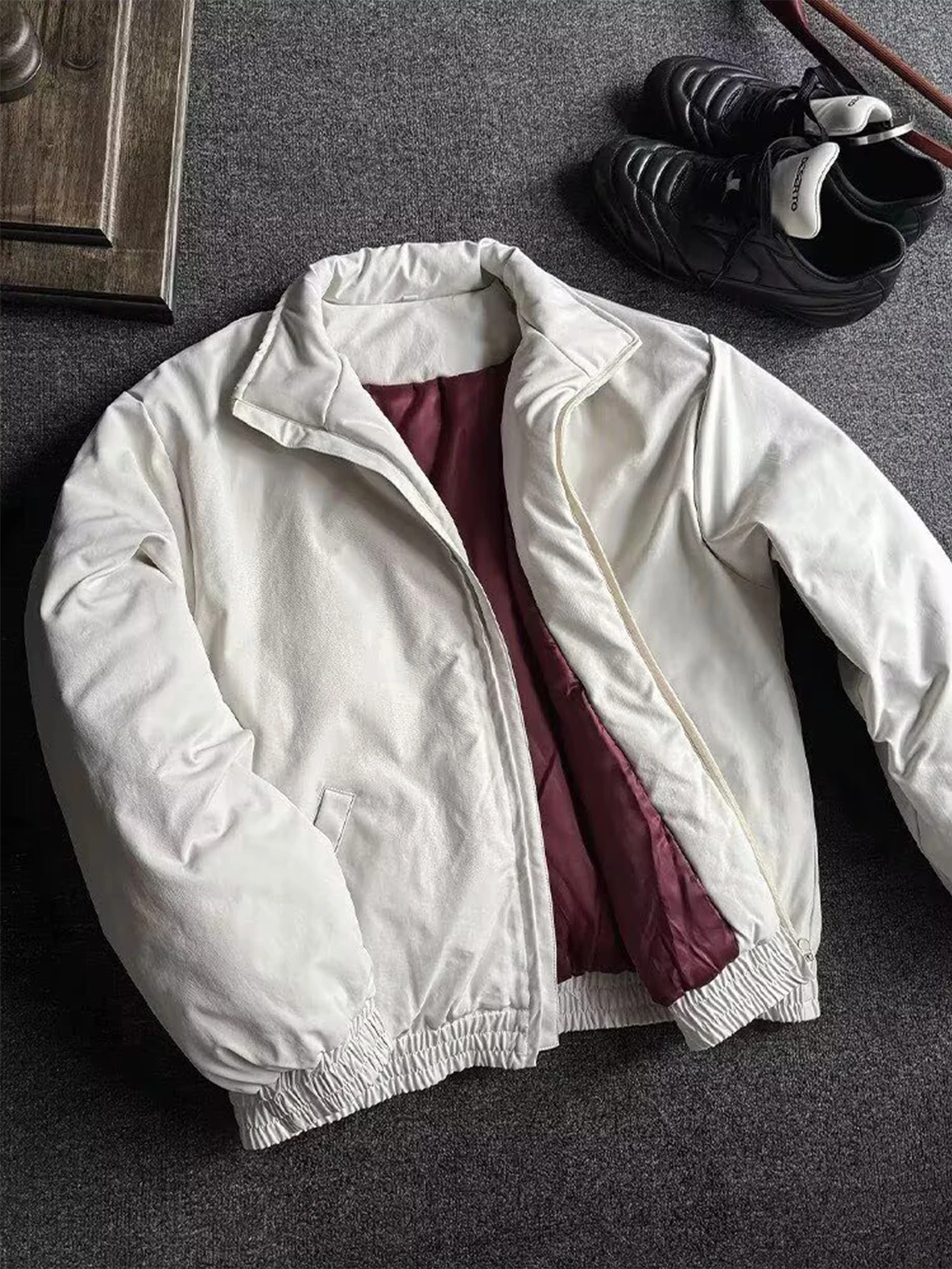 

Мужская зимняя свободная хлопковая куртка American Sle Thiened, универсальная теплая верхняя одежда с воротником-стойкой, молодежная мода