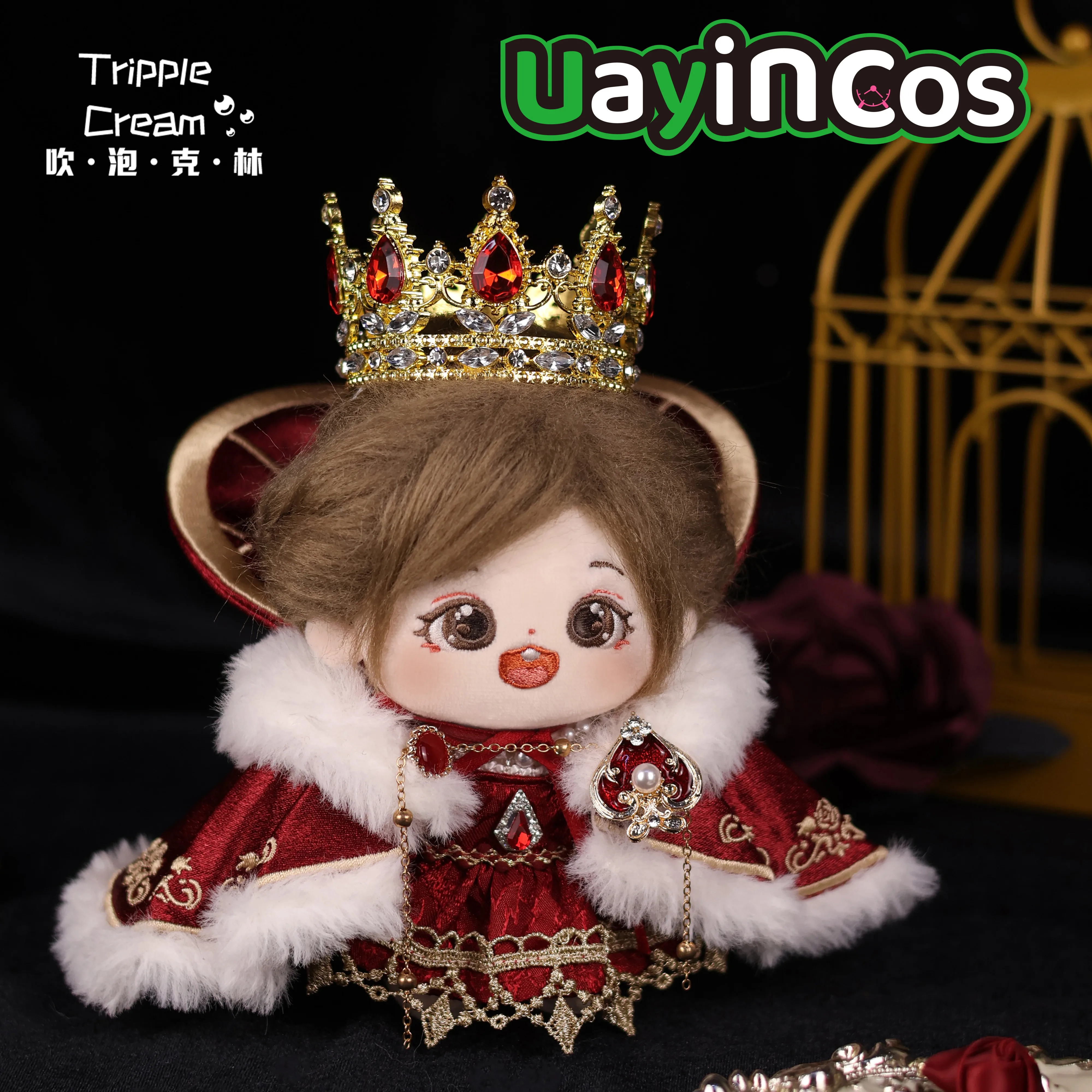 

10 см кукольная одежда королева корона рубиновый плащ платье юбка одежда костюмы мягкие плюшевые куклы аниме игрушки детские подарки косплей