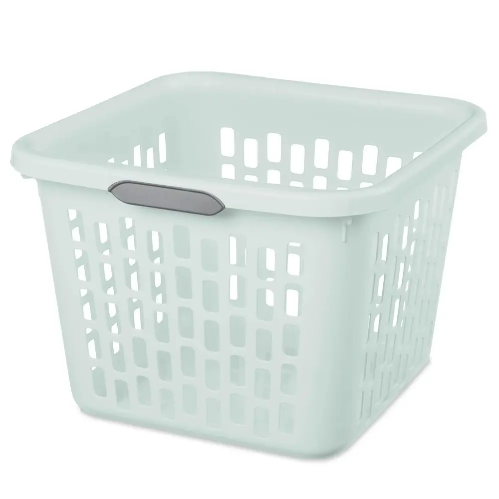 

Laundry Basket, Plastic Clothes Hamper, Large Square Bin with Comfort Grip Handles and Reinforced Rim, 1.5 Bushel Capacity, Whi