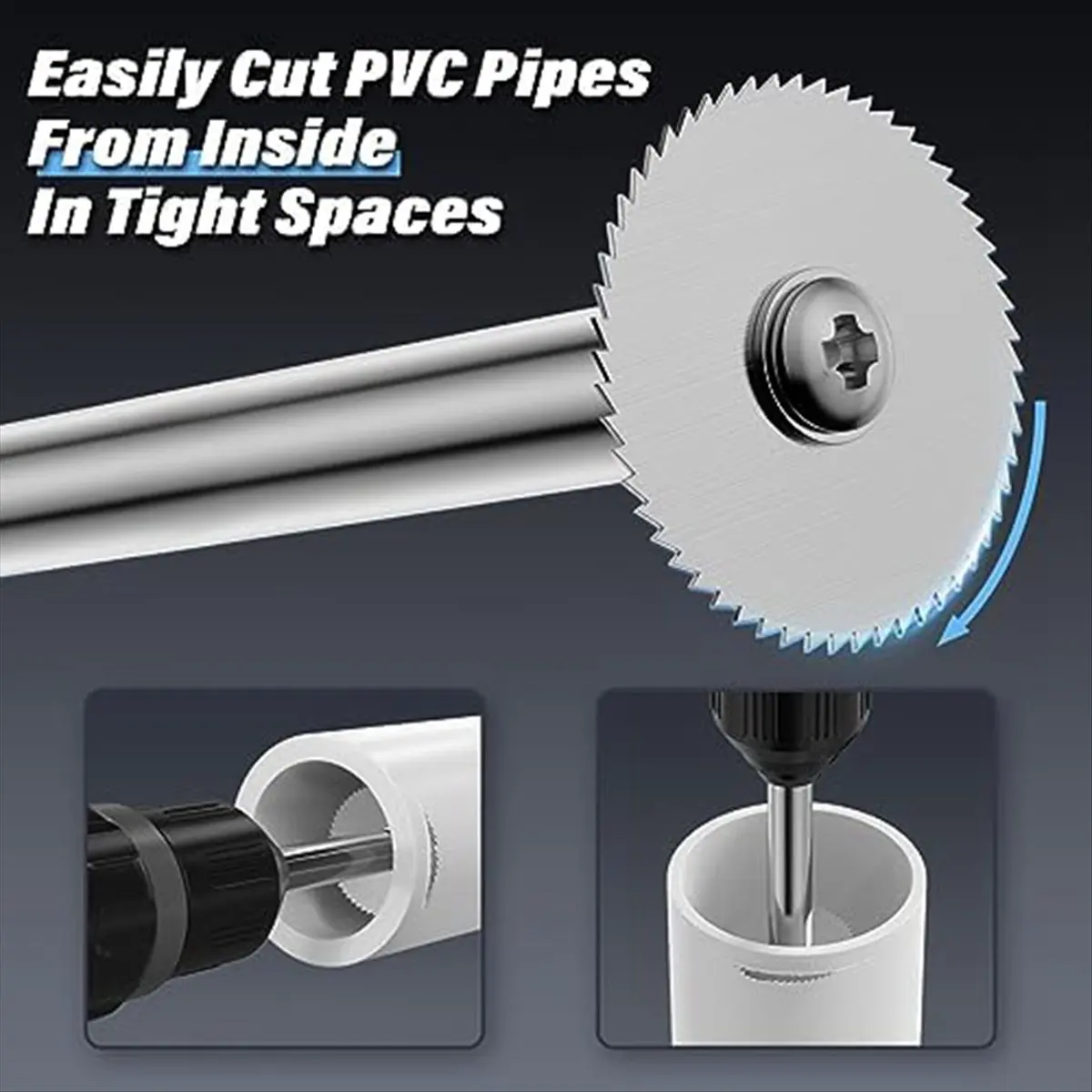PROMOTION!PVC Pipe Cutter, Plumbing Tools, Handy Giftfor Plumber Man Dad Husband, 1-1/4 Inch Saw Blade, Hand Tools