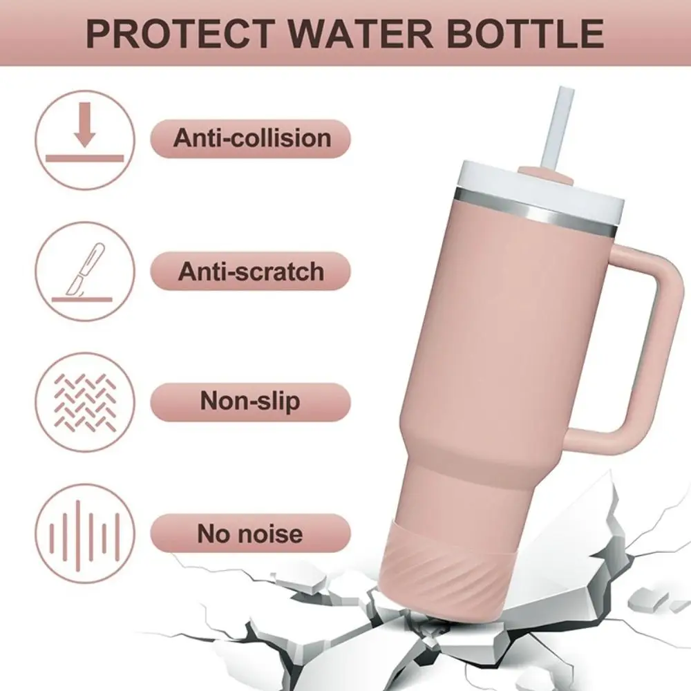 Manchon astronomique antidérapant en silicone pour bouteille d'eau, bouchon anti-déversement, coussin de bouteille d'eau pour Stanley Iceflow, 40 oz, hydroflask 12-24 oz, 7.5cm