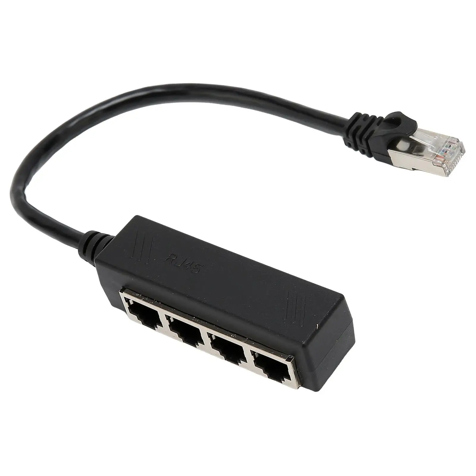 

Кабель-разветвитель Ethernet RJ45, адаптер для двойного подключения для ноутбука и компьютера, сетевой разветвитель из АБС-пластика для печатной платы, от 1 до 4 портов