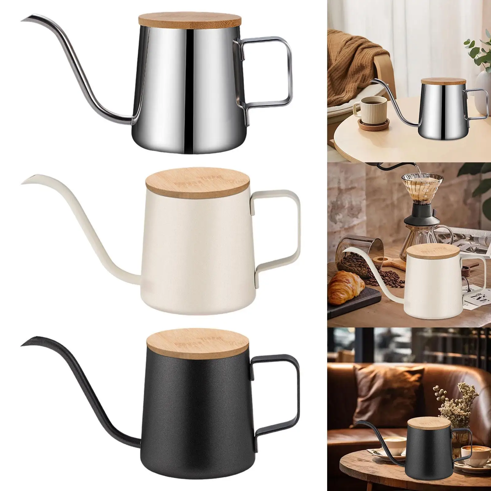 

Coffee Drip Kettle 350ml Camping Coffee Pot for Coffee Maker Kitchen