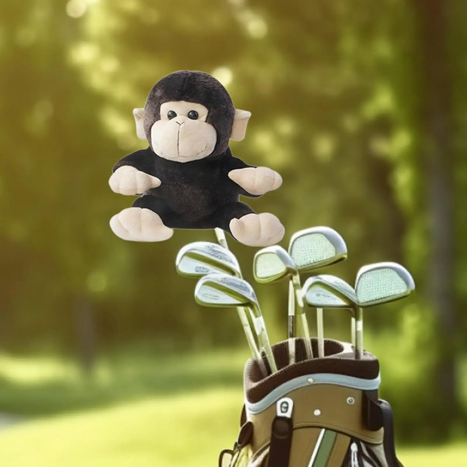 

Golf Wood Driver Headcover Gorillas Shaped Novelty Plush Golfer Gift for Men