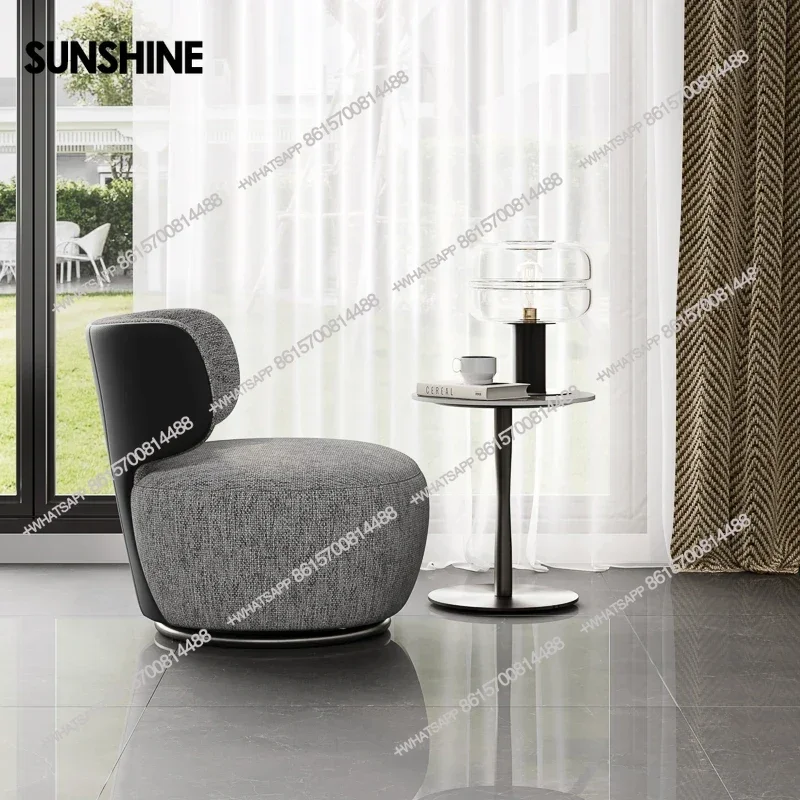 MRotating small sofa chair light luxury living room balcony simple Italian leisure chair group to discuss home use