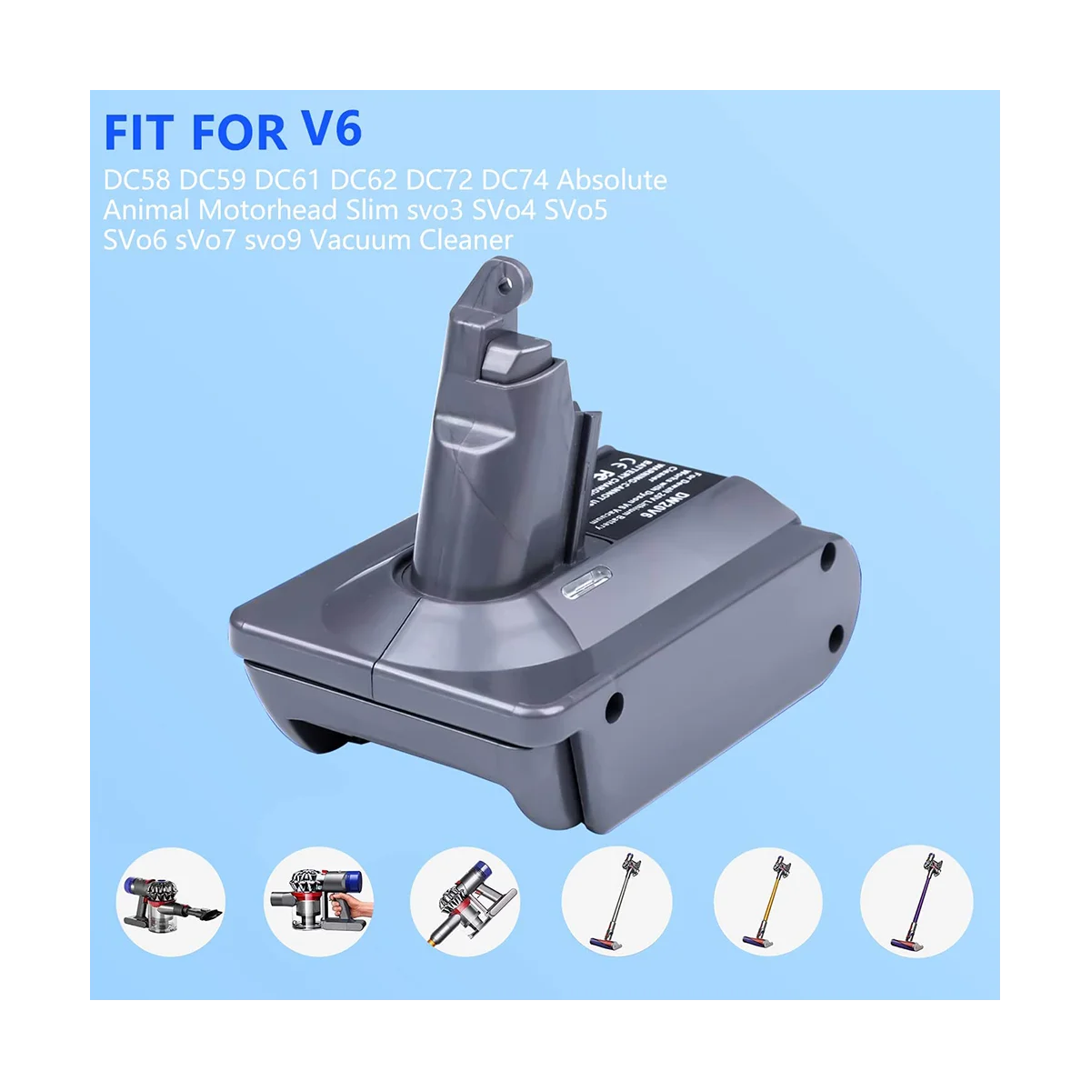 Адаптер A57G-V6 для литий-ионного аккумулятора Makita 18 В, преобразователь в инструмент Dyson V6, для аккумулятора Makita 18 В BL1830 BL1850