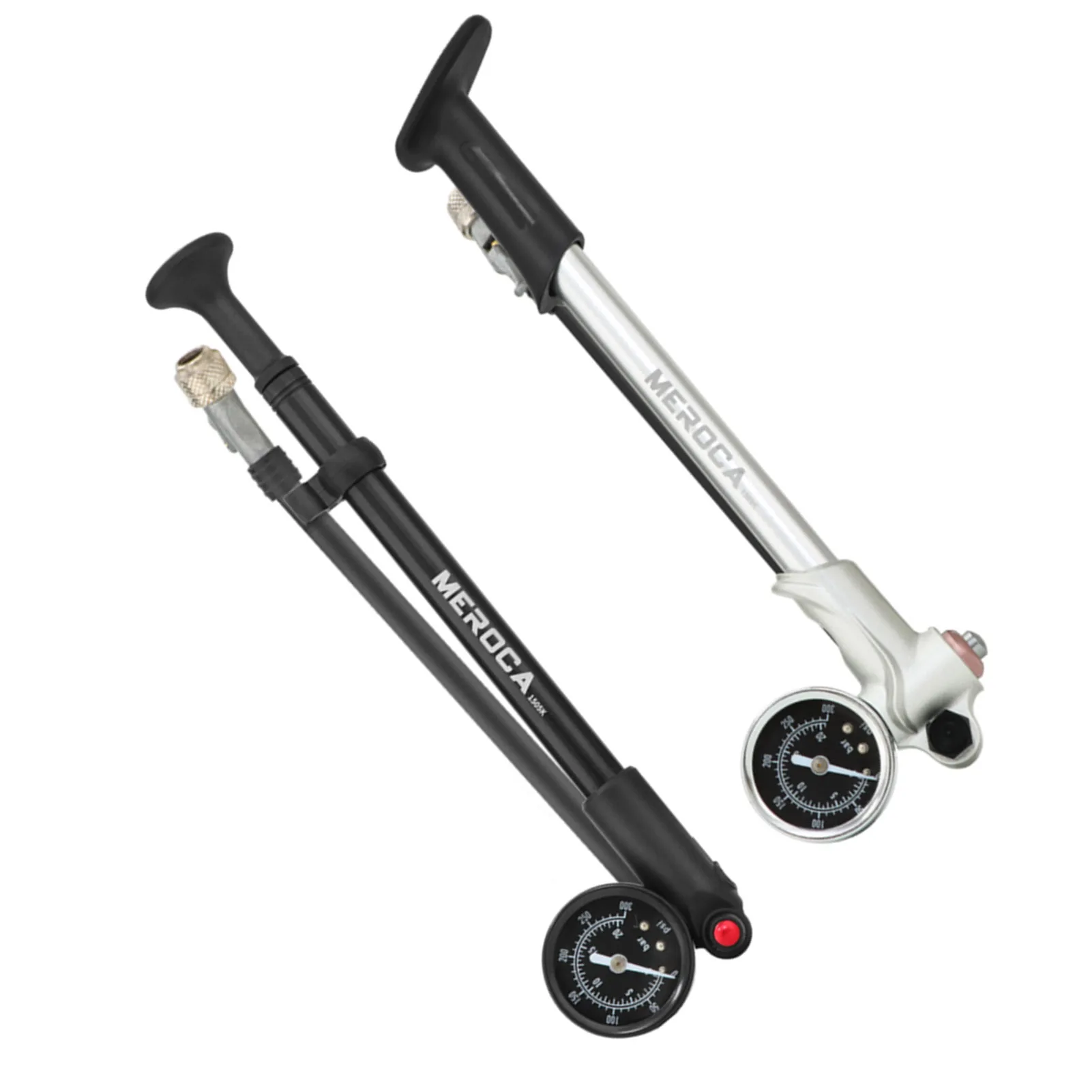 

Насос для горного велосипеда, насос высокого давления 300PSI, портативный с манометром, эргономичная ручка для горных/дорожных велосипедов