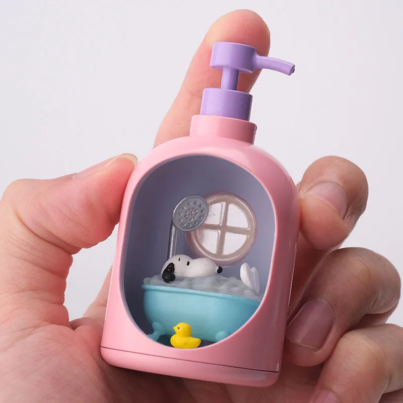 In Stock 7.5cm Snoopy Bottle Scene Kawaii Models Figures Plastic Desktop Decorations Best Festival Gifts Toys Birthday Gift