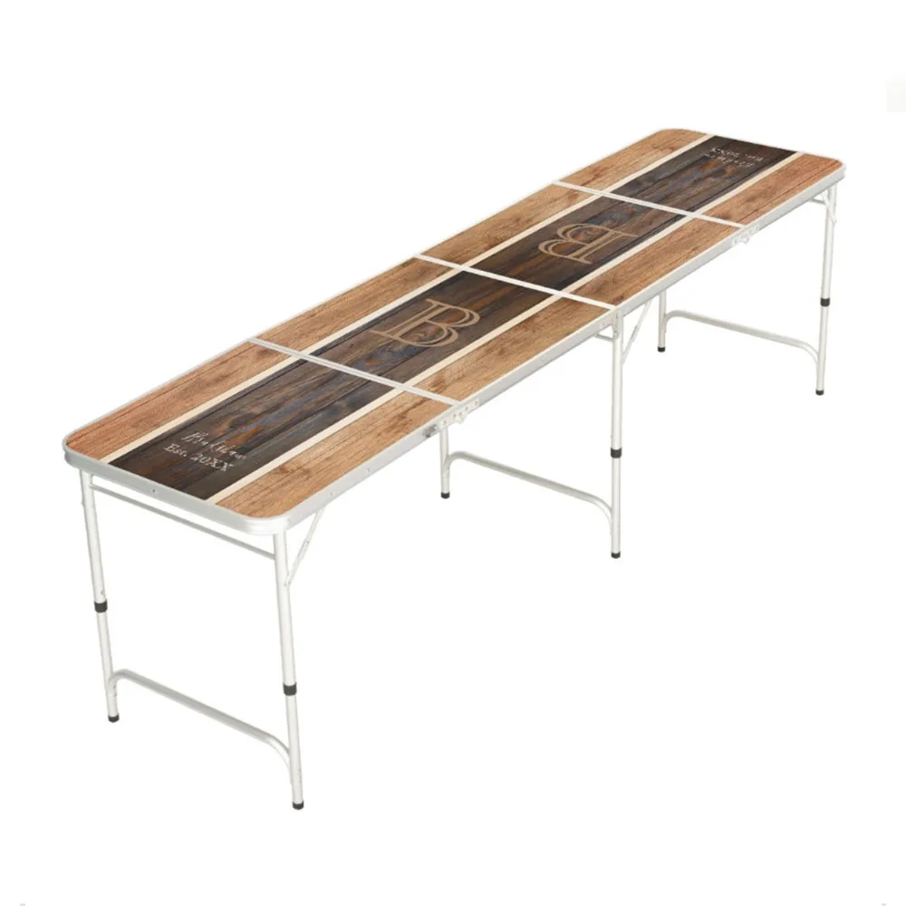 

Изготовленный на заказ алюминиевый портативный игровой стол длиной 2,4 м для дома и улицы, портативный уличный домашний стол длиной 8 футов, складной стол для пивного понга