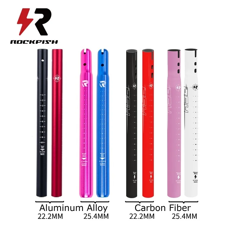 Rockfish Kid's Push Bike Seatpost Carbon Fiber Ultralight Sliding Bike Seat Tube 12'' Balance Bike Aluminum Alloy Seat Post