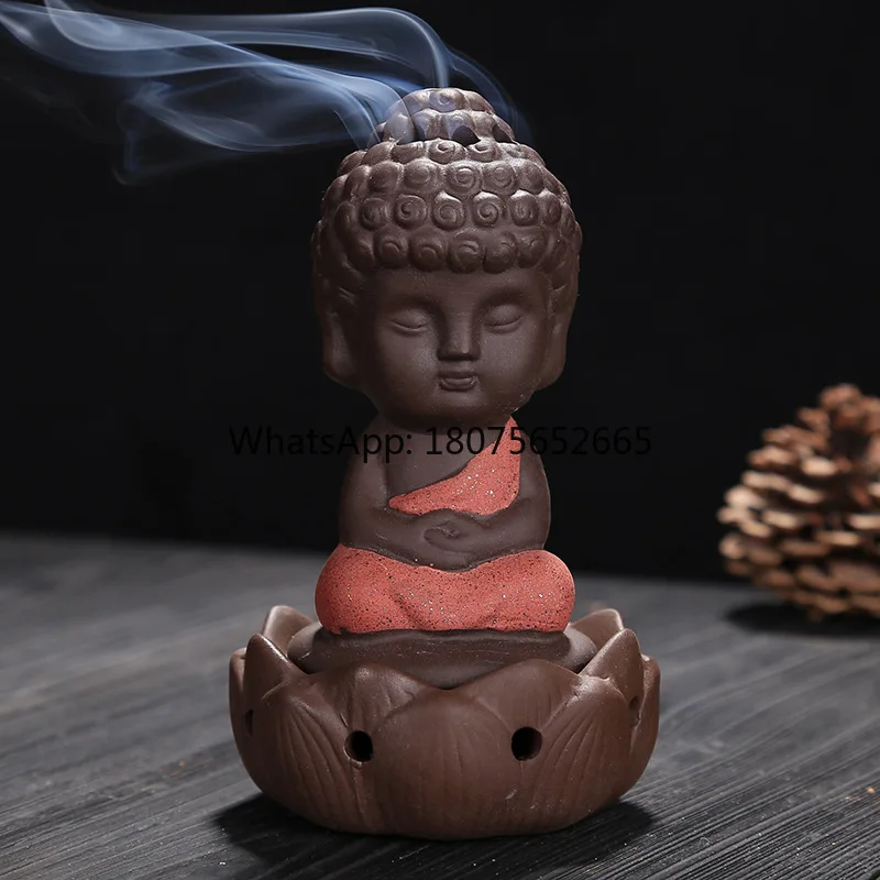 Colored sand ceramic wishing plate incense tower incense purple sand sandalwood incense burner ornaments factory direct sales