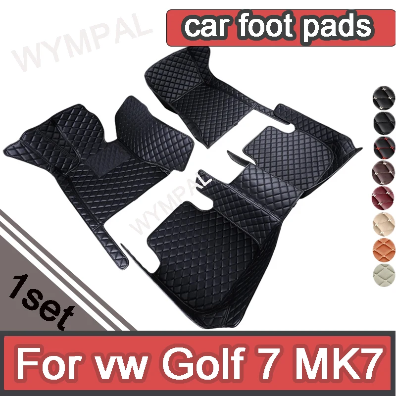 Car Floor Mats For VW vw Golf 7 MK7 2020 2019 2018 2017 2016 2015 2014 2013 Auto Interior Styling Protect Covers Carpets