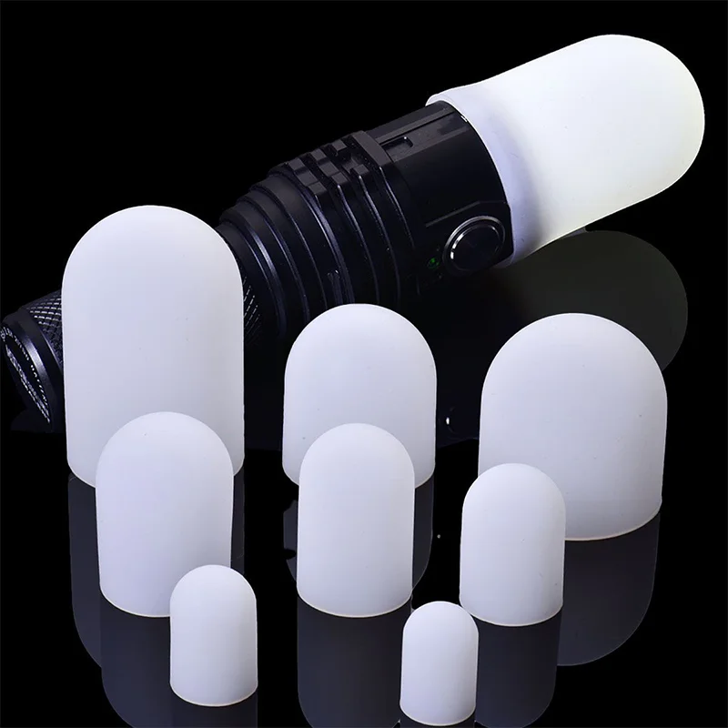 2Pcs Silicone Elastic Flashlight Lampshade For SP31 SP35 IF22A C8G IF25A SP36 S2 C8 EA01 TS21 Q8 14-75MM Torch〔YY32〕