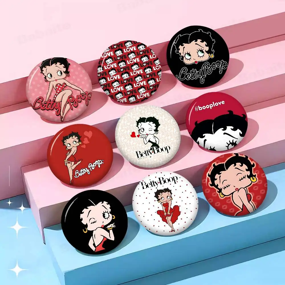 Cute B-Betty Boop Anime Brooches Cute Cartoon  Badge Jacket Jeans Lapel Pin Gift Accessorie