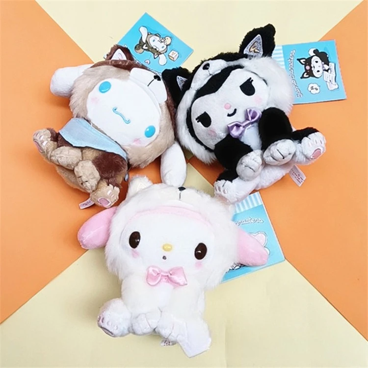 

Kawaii Sanrio Kuromi My Melody Cinnamoroll аниме милый мультфильм мягкая плюшевая игрушка кулон украшение плюшевая кукла подарок