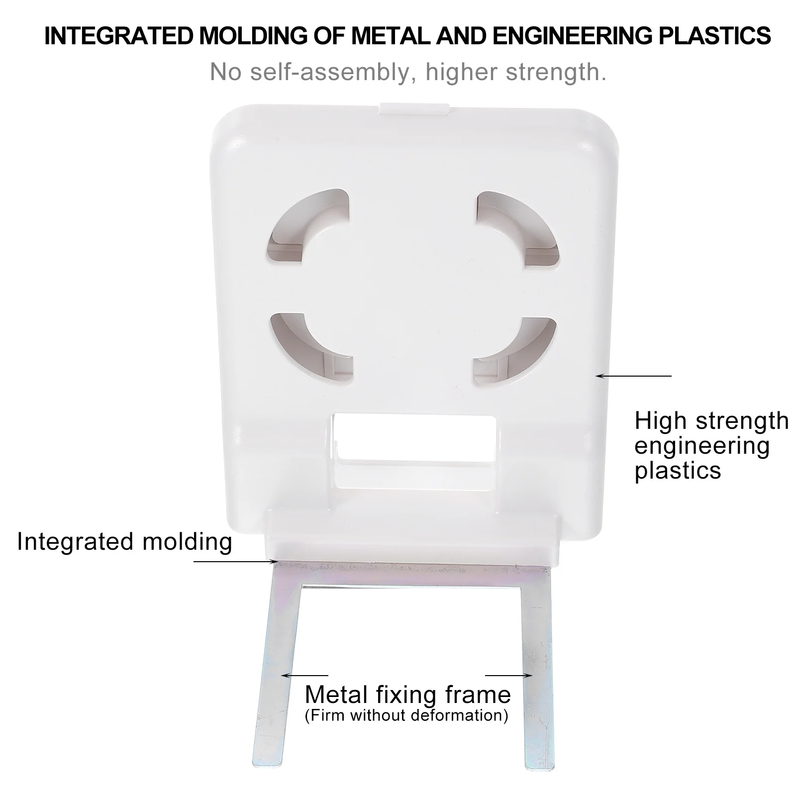 

Wall Outlet Shelf For Home Security Bracket Wire Management Tablet Slot Punch Free Mount