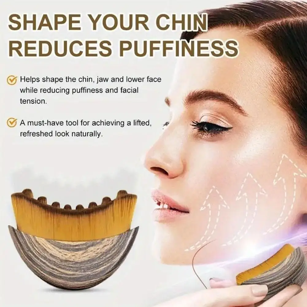 La herramienta de contorno facial de cepillado en seco combina cerdas suaves y una superficie de raspado suave para una exfoliación suave y una sensación tranquila