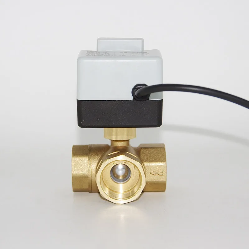 Manual integrated electric ball two-way -way two-wire two-control AC220V electric internal thread wire spike