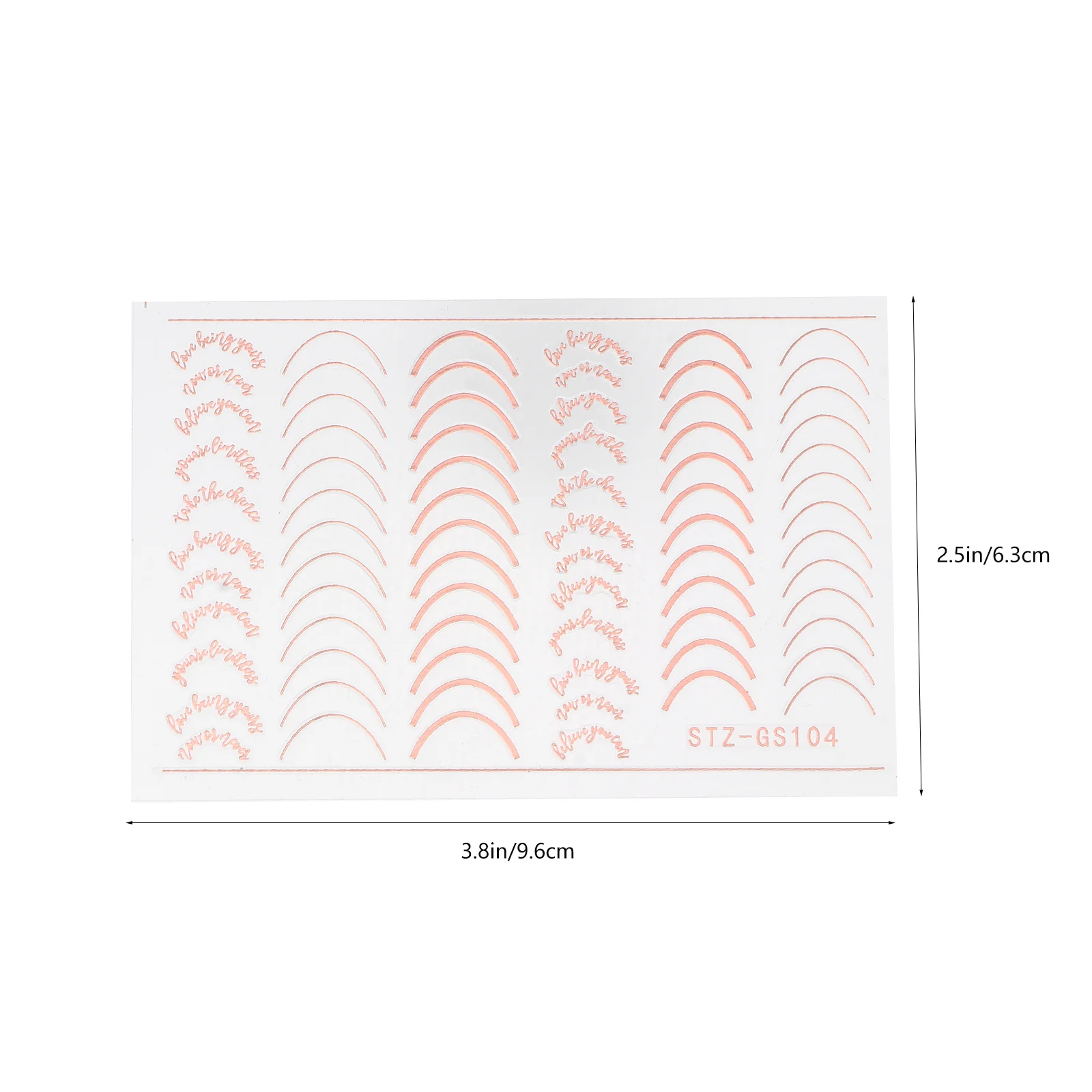 6 個ネイルアートステッカー模造メタルラインデザイン自己粘着マニキュアデカール DIY ネイルデコレーション耐久性