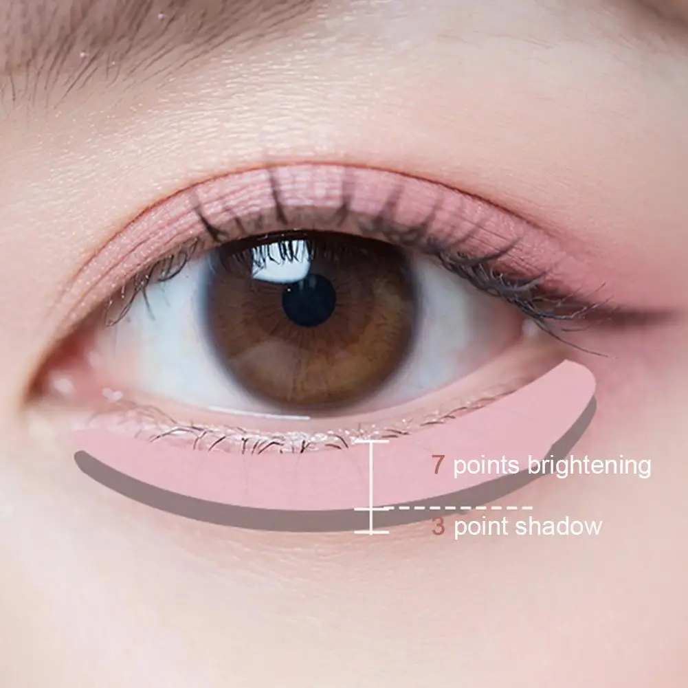 La penna per baco da seta sdraiata a doppia estremità illumina naturalmente le ombre marrone beige sotto gli occhi evidenziatore contorno illumina la penna