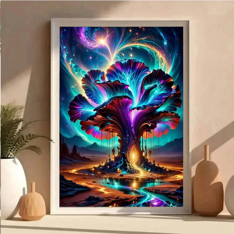 AB Diamond DIY Diamond Painting Kit, featuring a colorful Tree of Life design, is an ideal choice for adults and beginners.