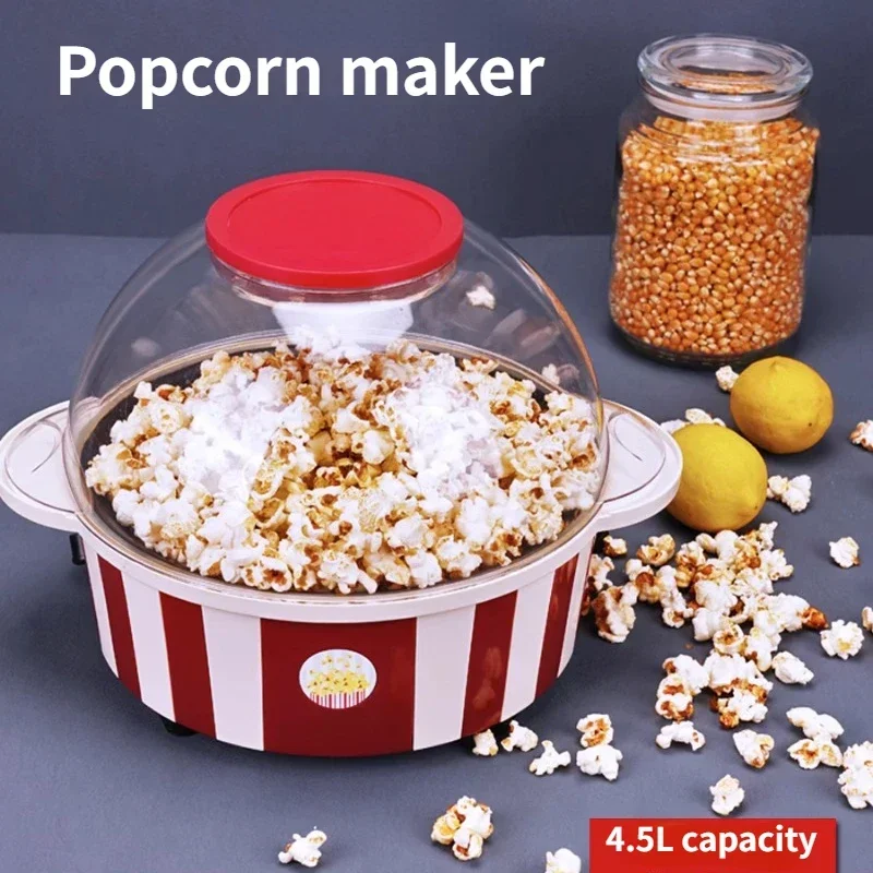 Electric Popcorn Maker Small Spherical Automatic Kids' Mini Popcorn Machine Can Add Sugar Oil Аппарат Для Попкорна Palomitas