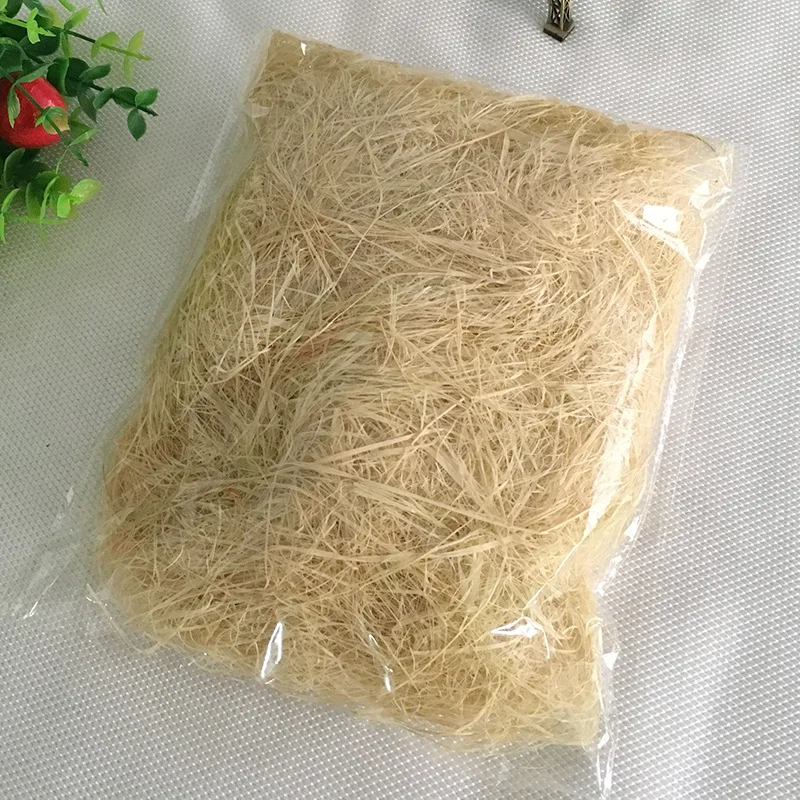 500g Natural Raffia Grass for Gift Box Decoration Lafite Wine Cosmetic Box Packing Shredded Crinkle Shatterproof Filler Material