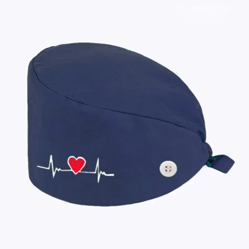 Nuovo berretto da infermiera cappelli chirurgici regolabili scrub in tinta unita cappellini da lavoro Unisex in cotone accessori uniformi per negozi di bellezza ospedalieri