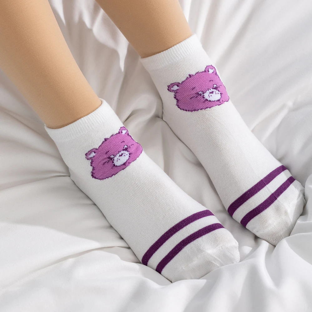 Care Bears New Woman Men Middle Sock Cartoon Autumn Spring For Female's Soft Breathable Colorful Girl Sock