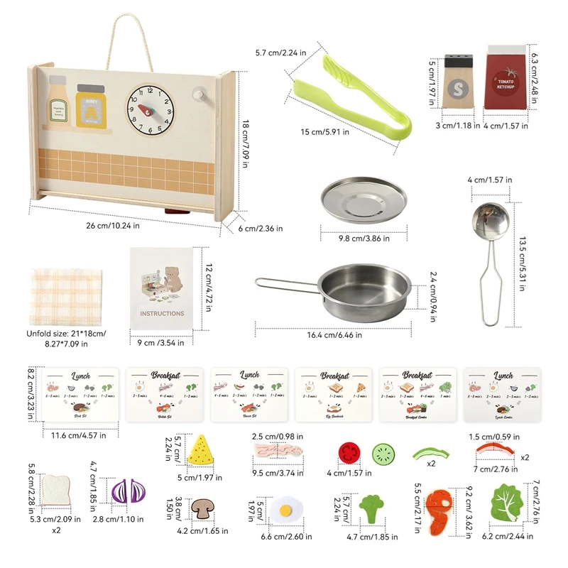 Multifunctional Fun Kids' Play Kitchen Table Pretend Play Kitchen Toy Perfect for Holiday Parties Parent-Child Games Gift