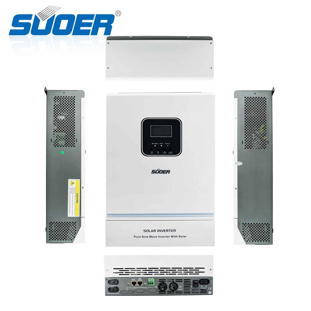 48VDC Off-Grid Solar Inverter Charr 6.2KW Frequency Hybrid Inverter MPPT Controller Sine Wave Output 60HZ Frequency Stock