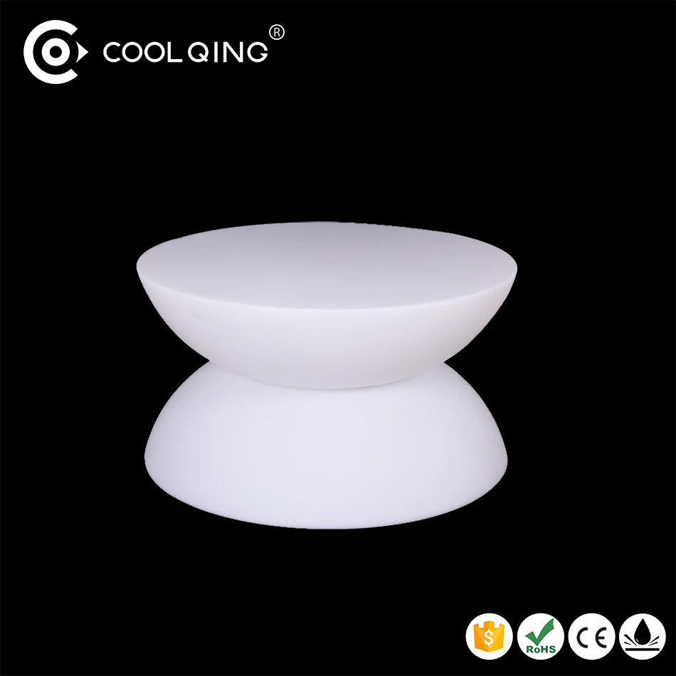 indoor or outdoor glowing furniture LED bar coffee plastic round table