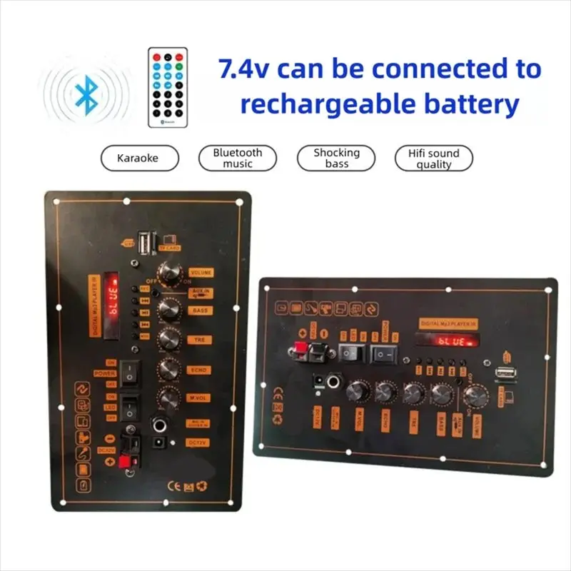 B03B-For Car Home Theater 7.4V-805 Bluetooth Amplifier Board 25W+ 25W Bluetooth 5.0 Dual Channel AUX USB Support DIY Amplifier