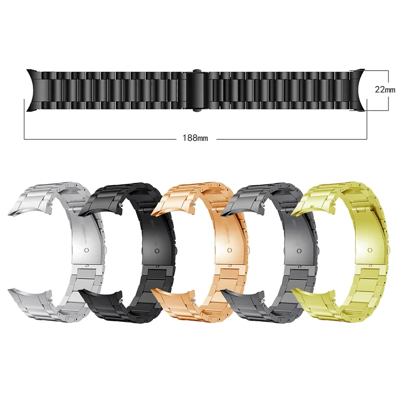 20mm Stainless Steel Strap For Samsung Galaxy Watch4 classic 46mm/42mm Watch4 44/40mm Wristband Metal No Gap Curved End Bracelet