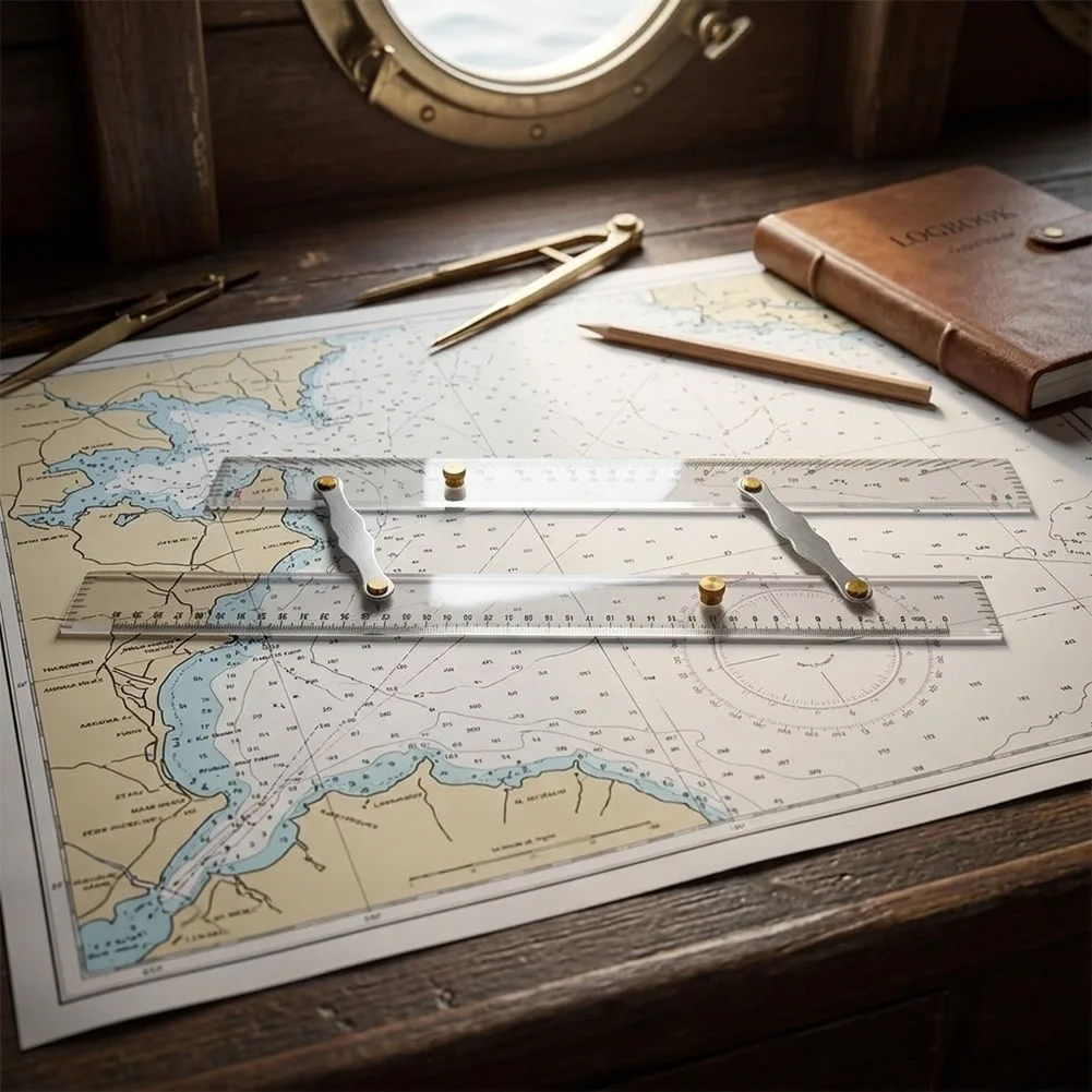 For Yacht Operation Marine Chart Plotter Marine Parallel Ruler For Chart Plotting 600mm 23.6in Marine Tools For Boat Use