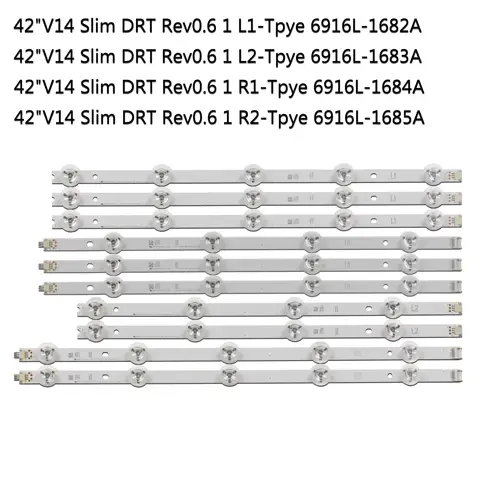 10kits LED-Hintergrundbeleuchtung für 42" V14 Slim DRT Rev0.6 6916L 1682A 1684A 1683B 1685B LC420DUH LG42LB673 42LY970H 42LB671V 42LB700V