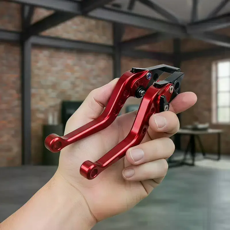 2Pcs Adjustable CNC Alloy Motorcycle Brake Levers Universal Front Rear Double Disc for Sport Bike Custom Modification