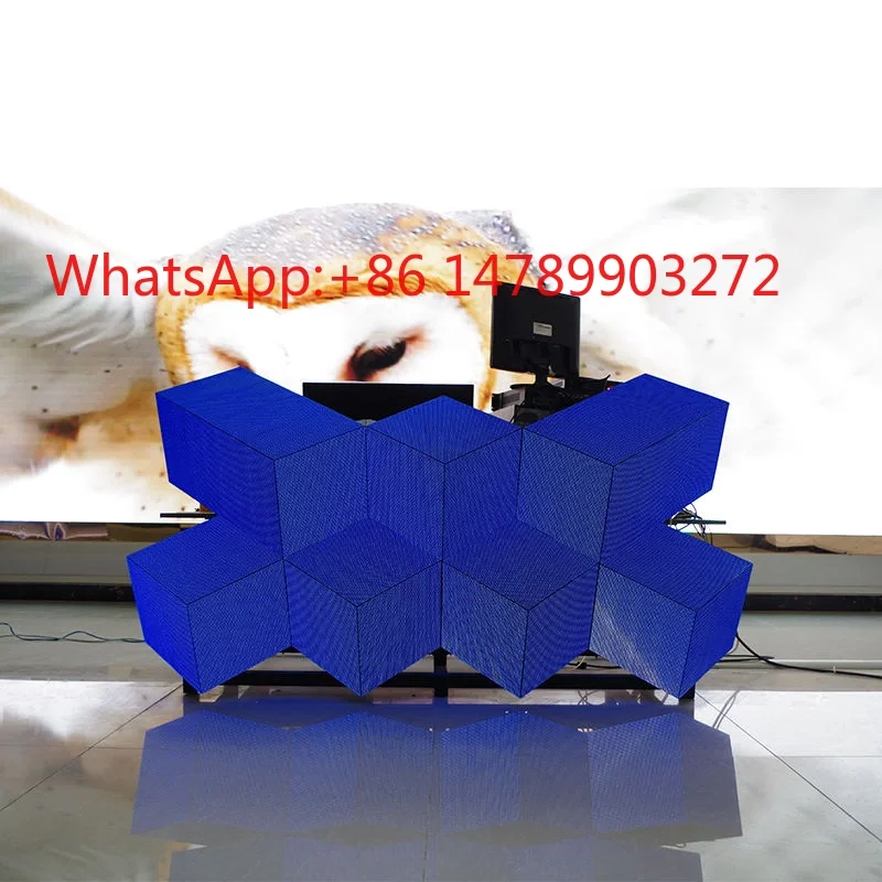

P2.604 3D LED DJ Booth Screen Full Color Rental Indoor Bar Stage Display Panel