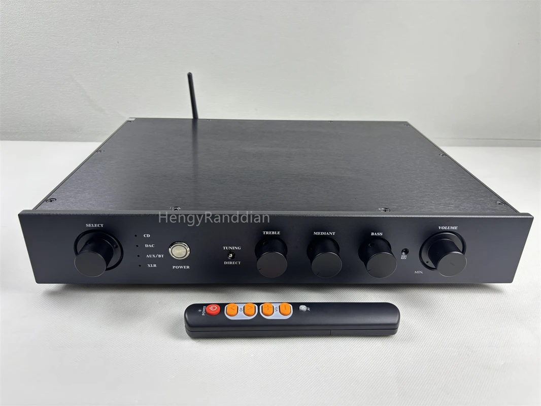 HiFi E300 Balanced Version Preamplifier, Adjustable High, Medium, And Low Frequencies, With Bluetooth 5.1 and Remote Control