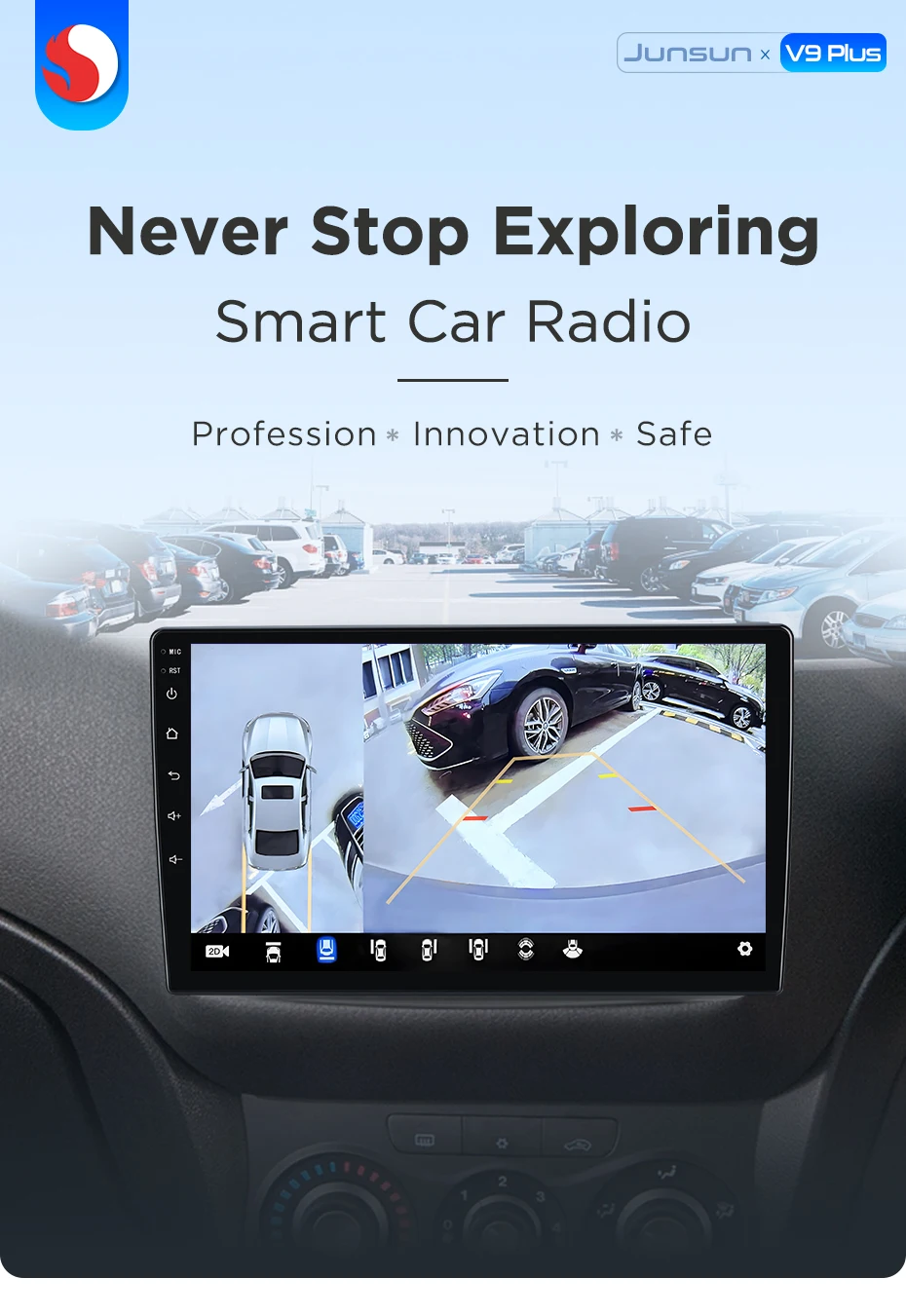 Junsun 360° ° Panoramakamera 8-Kern-Autoradio für Alfa Romeo Mito 2008–2016, kabelloser CarPlay-Bildschirm, Android Auto-Stereo-GPS Navi – Detail 1