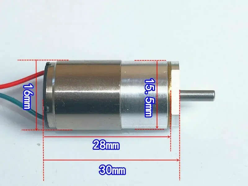 OT-16GA Micro 16mm Full Metal Gearbox Coreless Gear Motor DC 5V-12V 77RPM Slow Speed Replace Maxon Faulhaber Motor