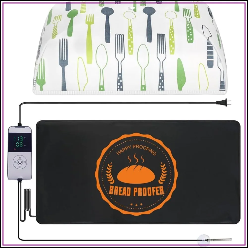 

Sourdough Warming Mat Bread Proofer Heating Pad with Temperature & Timer Control, Waterproof Dough Proofing Mat for Bread Yogurt Fermentation