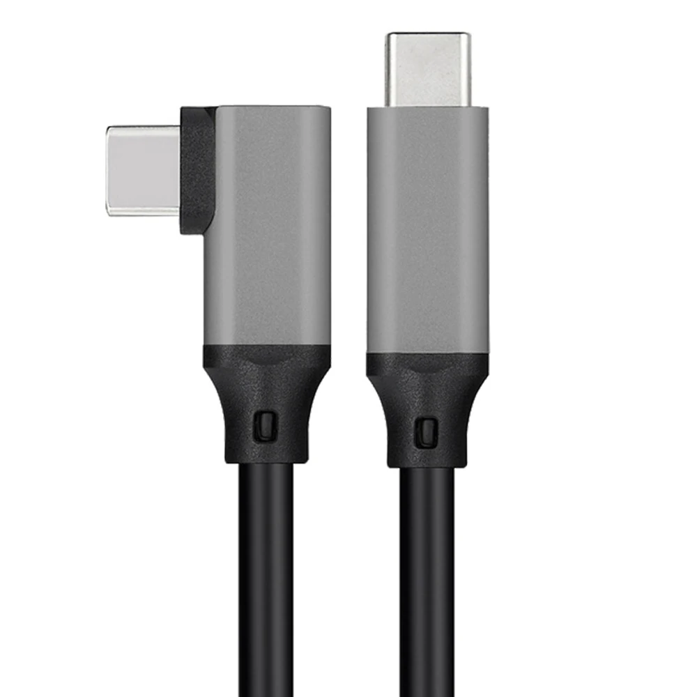 100W PD 5A 90 degree USB3.2 Type-C Cable Video 4K @60Hz 20Gbps USB-C Gen 2 Cord For Macbook Pro Oculus Quest 2 VR cable