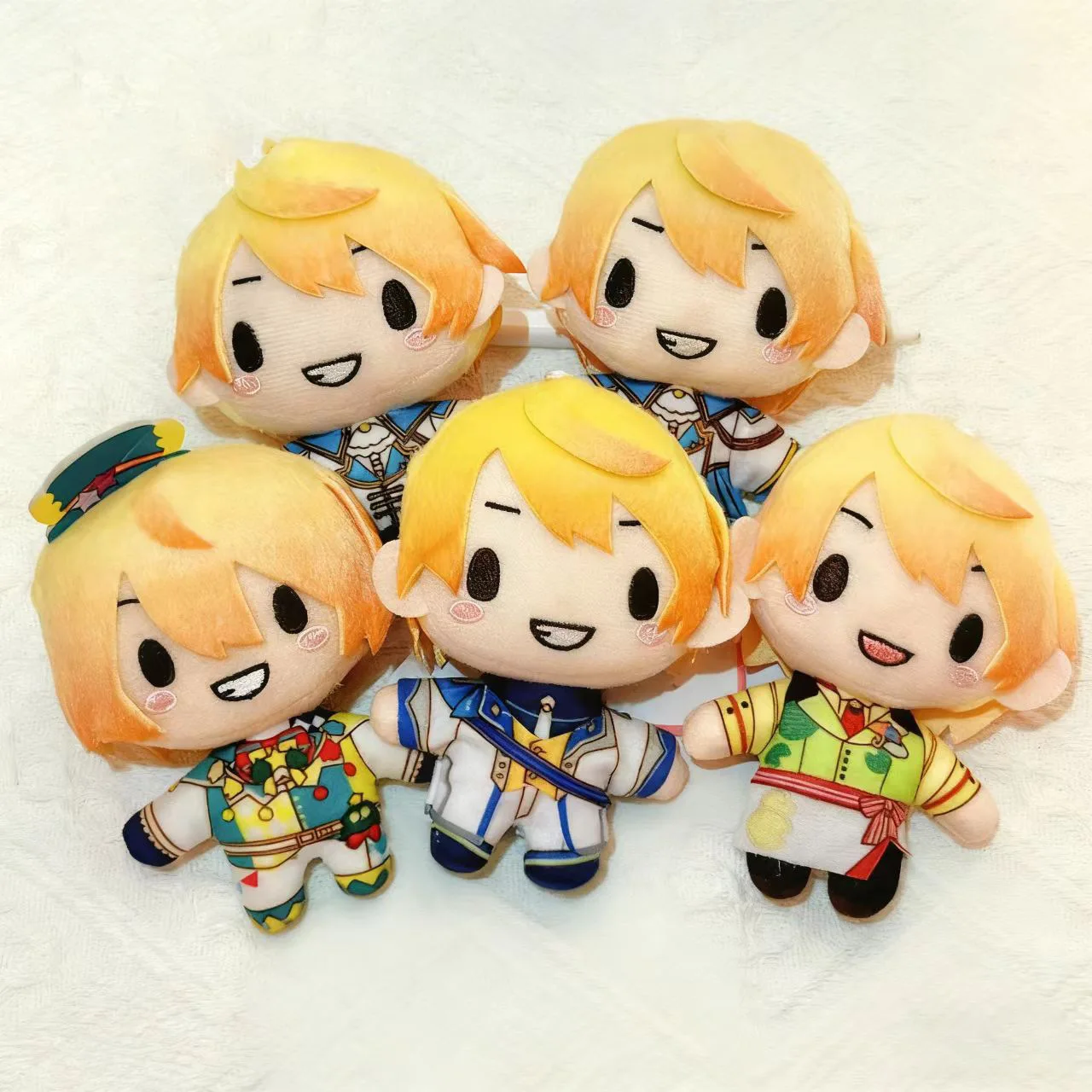 10cm Tsukasa Tenma Plush Toy Project SEKAI Chibi Stuffed Doll Keychain Colorful Stage Character Pendant Gift for Anime Lovers