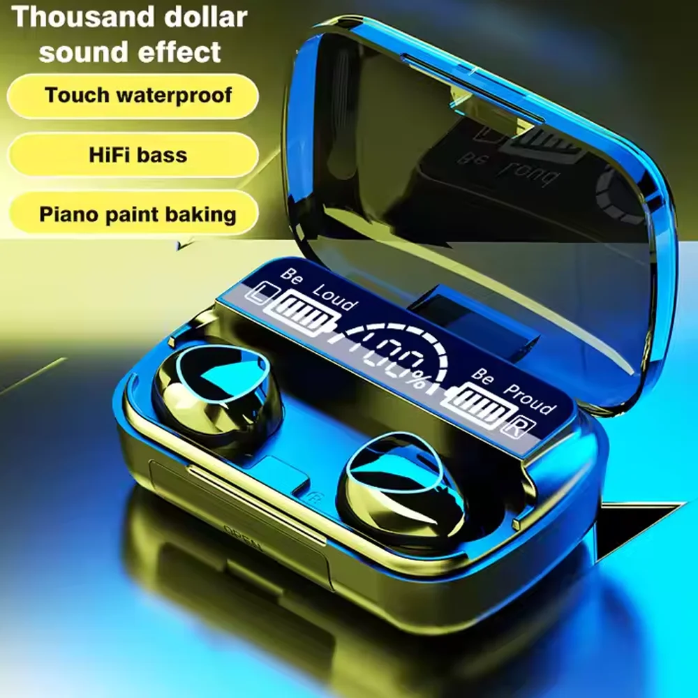 

M10 Earphone Wireless Headset High Quality Perfect Sound Earbuds Sports Game Music BT Headphone with Power Bank New Arrival
