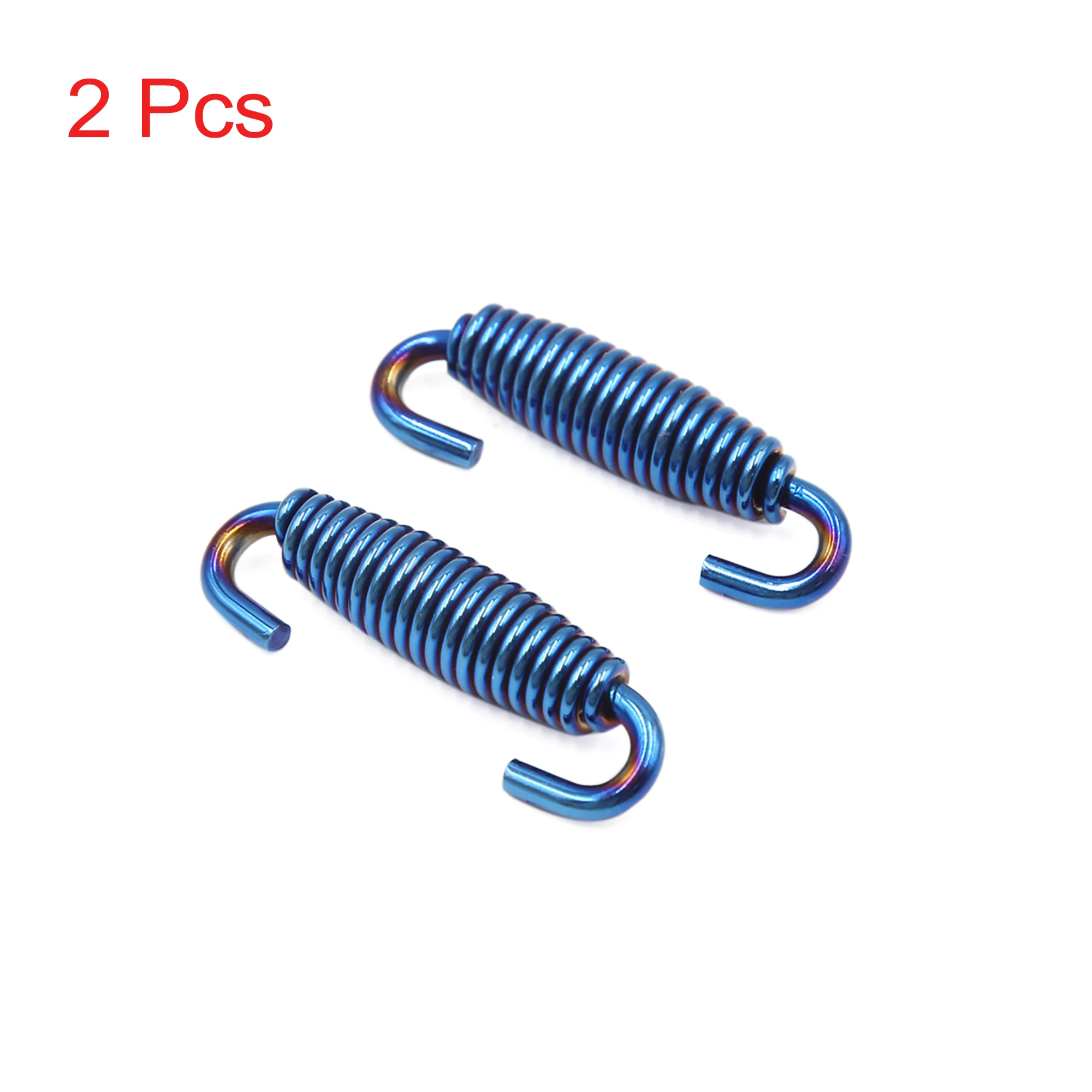 Uxcell 2pcs Blue Exhaust Muffler Deadener Springs Strainer for Motorcycle